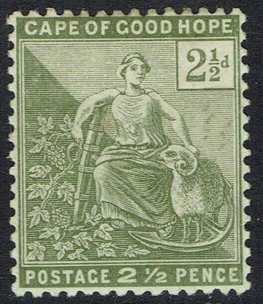 CAPE OF GOOD HOPE 1892 HOPE SEATED 21/2D 