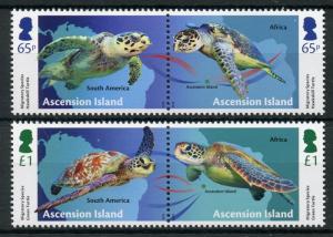 Ascension Island Turtles Stamps 2018 MNH Migratory Species Reptiles 4v Set