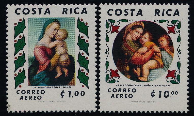 Costa Rica C808-9 MNH Christmas, Madonna & Child