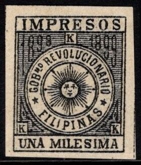 1898-99 Philippines Scott #- PHYP1 1 Milesima Revolutionary Government Newspaper