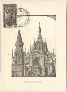 54567 - ITALY - POSTAL HISTORY: MAXIMUM CARD - 1953 ARCHITECTURE Milano-