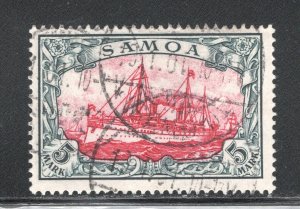 Samoa (German), Scott #69   VF, Used, Kaiser's Yacht, CV $650.00 ..... 5...