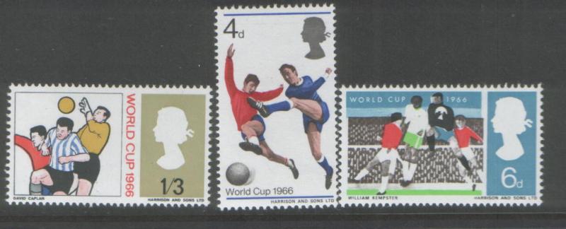 Great Britain 1966 World Cup (3) Scott # 458-60