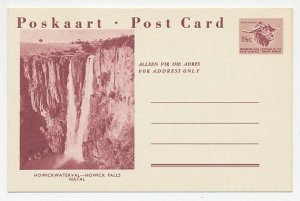 Postal stationery South Africa Howick waterfalls Natal