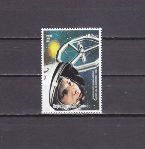 Guinea, 1998 issue. Yuri Gagarin, Space value from sheet of 9.
