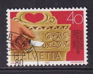 Switzerland  #682  cancelled 1980 milk bucket 40c