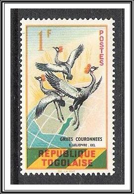 Togo #392 Cranes & Map MH