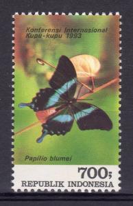 Indonesia 1993 Sc#1548  Butterflies Set (1) MNH