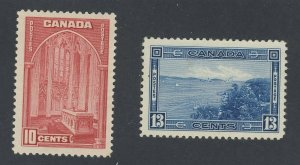 2x Canada MH VF stamps  #241-10c & #242-13c  Guide Value = $35.00