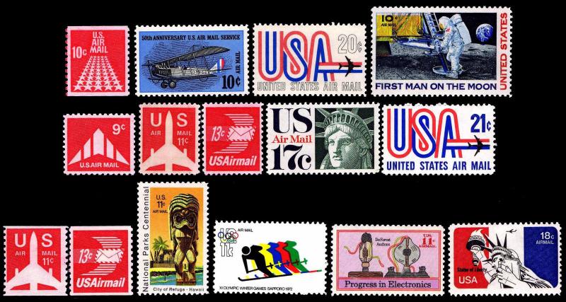 US. #C73-87 Definitive & Commemorative Airmail - OGNH - VF - CV$4.35 (ESP#0809)