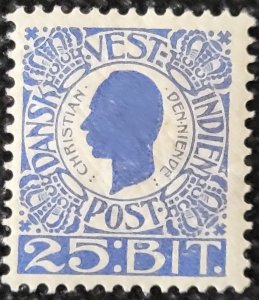 Danish West Indies, 1905, #34, 25 bit, lite blue, MH, SCV$8.75