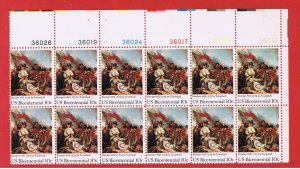 #1564  MNH OG plate block of 12  Bunker Hill  Free S/H