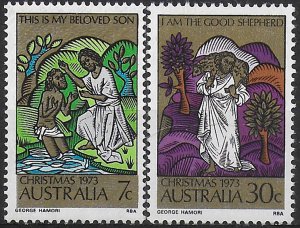 1973 Australia Christmas 2v. MNH S.G. n. 554/55