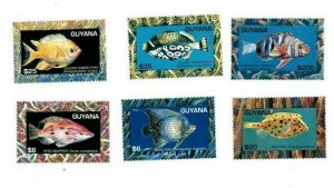 Guyana - 1996 - Marine Life - Set Of 6 Stamps - MNH