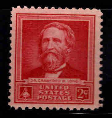 USA Scott 875 MNH** 2 cent red Dr. Crawford Long Great Amearican stamp