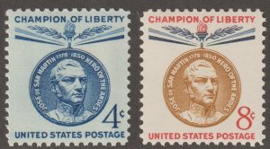 U.S.  Scott# 1125-6 1959 Champions of Liberty Issue VF MNH