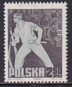 Poland 1963 Sc 1132 Warsaw Ruins Ghetto Fighter Uprising 20 Yr Anniv  Stamp MH