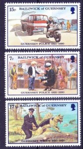 GUERNSEY - SC#204-206 Police Force - 60th Anniversary (1980) MNH