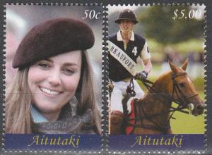 Aitutaki #562-3 MNH CV $8.50 (A12084)