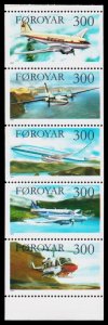 Faroe Islands Scott 138a Booklet Pane of 5 (1985) Mint NH VF, CV $14.00 C