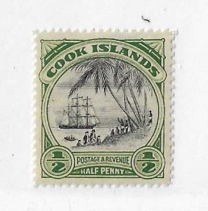 Cook Islands Sc #84a  1/2p perf 14 OG  VF