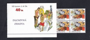 Slovakia   #301  MNH 1998  Spiritual Renewal complete booklet