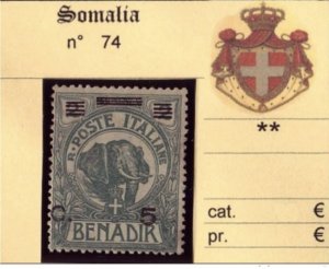 Italy Somalia - Sassone n. 74 MNH**