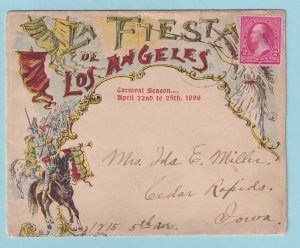 UNITED STATES ADVERTISING COVER LA FIESTA DE LOS ANGELES 1896 4 PAGE LETTER L479
