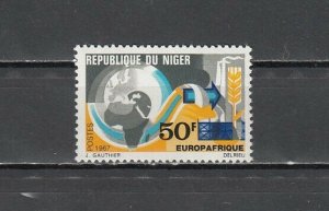 Niger, Scott cat. 202. Europafrique `67 issue.