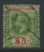 Straits Settlements George V  SG 212d Used  Die II