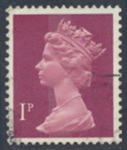 GB Machin 1p  SC# MH23A Used  1 center band see details & scans