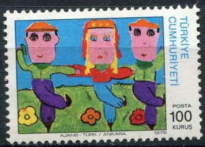 Turkey Sc#2002 MNH, 100k multi, Children drawings 3v (1975)