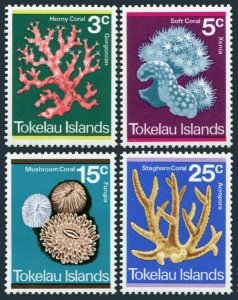 Tokelau 37-40,MNH.Michel 30-33. Corals 1973.Horny,Soft,Mushroom,Stag-horn.