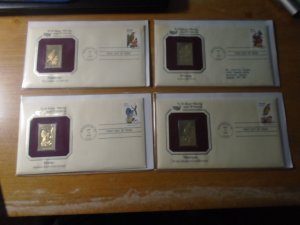 United States  #1953-2002 FDC with gold plate stamps : complete set of 50 Birds