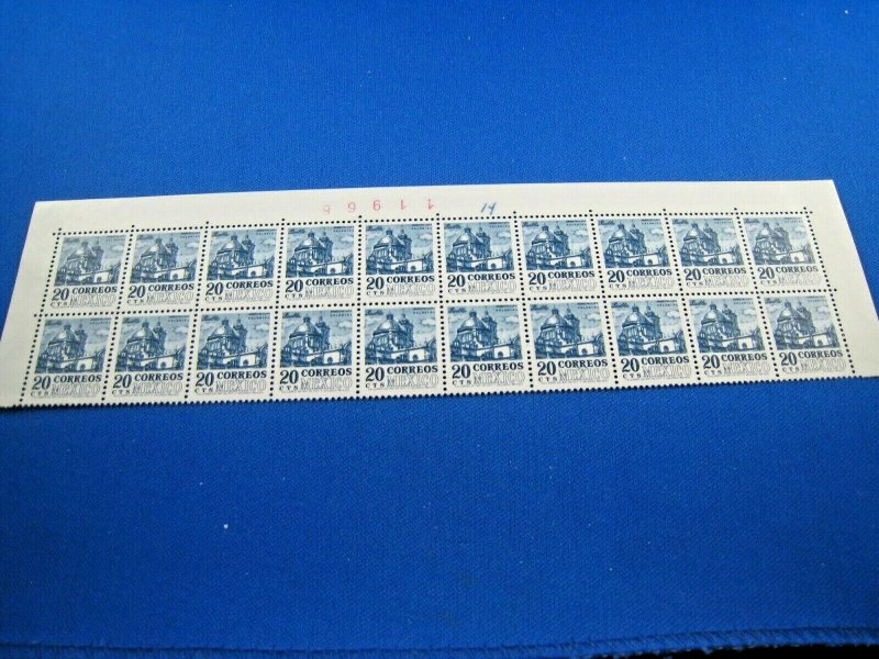 MEXICO  -  SCOTT # 878a  -  PLATE BLOCK OF 20     MNH   (ss59)