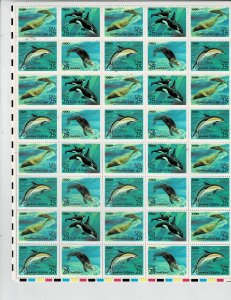 Sea Creatures 25c US Postage Sheet #2508-11 VF MNH