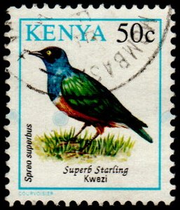 Kenya 594 - Used - 50c  Superb Starling (1993)