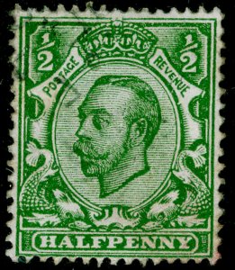 SG340 SPEC N4b(6), ½d yellow-green, USED. Cat £55. WMK CROWN. NCOC. 