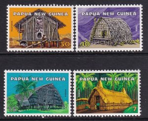 Papua New Guinea 433-436 Huts MNH VF