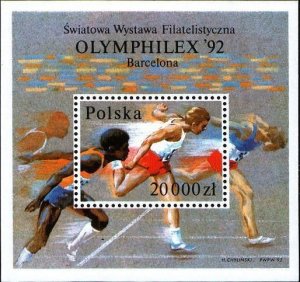 Poland 1992 MNH Stamps Souvenir Sheet Scott 3099 Sport Olympic Games