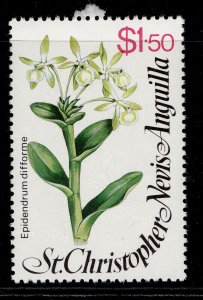 ST KITTS-NEVIS QEII SG432, 1980 $1.50 epidendrum difforme, NH MINT.