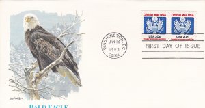 United States # O135, Official Mail, Fleetwood Cacheted First Day Cover..