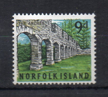 NORFOLK ISLAND - THE ARCHES - 1964 - 9d -