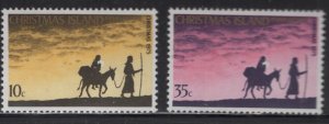 CHRISTMAS ISLAND AUSTRALIA #63-4  MNH CHRISTMAS ISSUE
