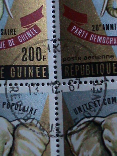 GUINEA-AIRMAIL 1968 SC#C106  20TH ANNIV: THE DEMOCRATIC PARTY OF GUINEA BLOCK