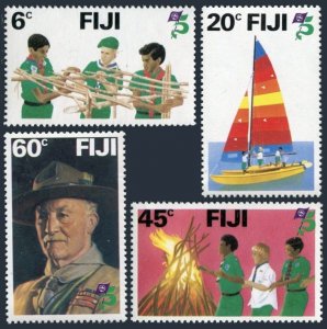 Fiji 458-461, MNH. Mi 452-455. Scouting Year 1982.Building,Sailing.Baden-Powell.