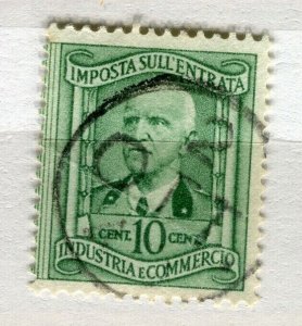 ITALY; 1940s early fine used Fiscal Revenue issue 10c. value