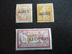 Stamps - Algeria - Scott# 3, 5, 28 - Mint Hinged Part Set of 3 Stamps