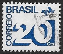 Brazil # 1251 - Numeral & Post Emblem - used....(GR2)