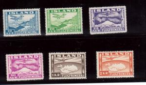 Iceland #C15 - #C20 VF/NH Set